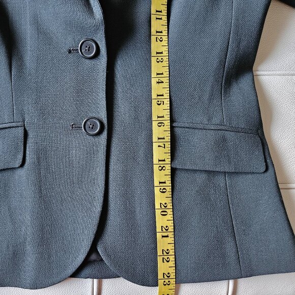 J.Crew 100% Wool Two-Button Blazer Dark Charcoal Grey - Size 4 - Picture 10 of 12